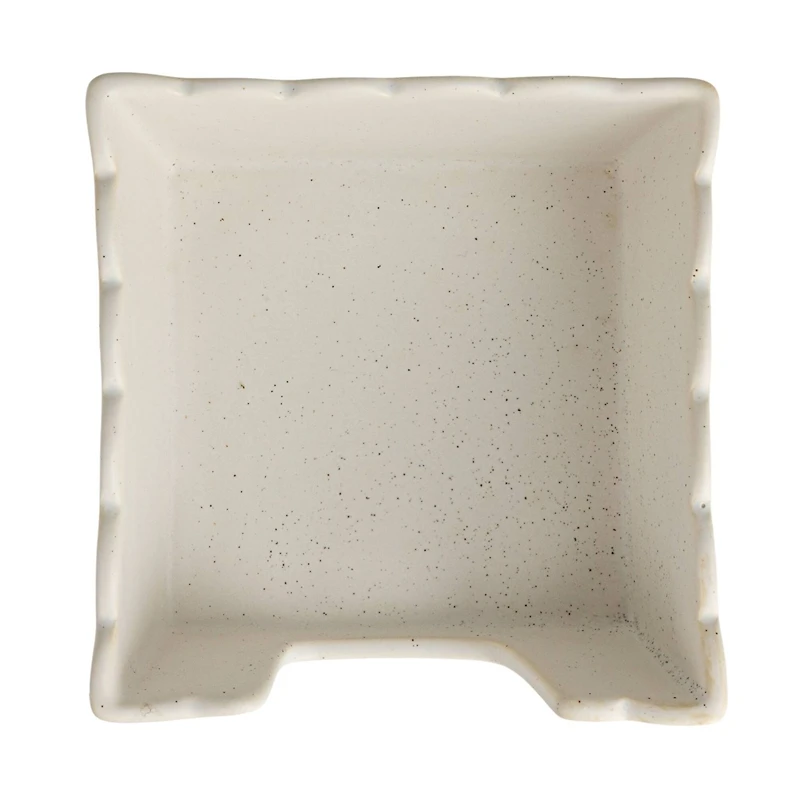 Hello Honey® 6" Wide Green & White Avian Grace Stoneware Napkin Holder with Weight