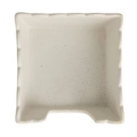 Hello Honey® 6" Wide Green & White Avian Grace Stoneware Napkin Holder with Weight