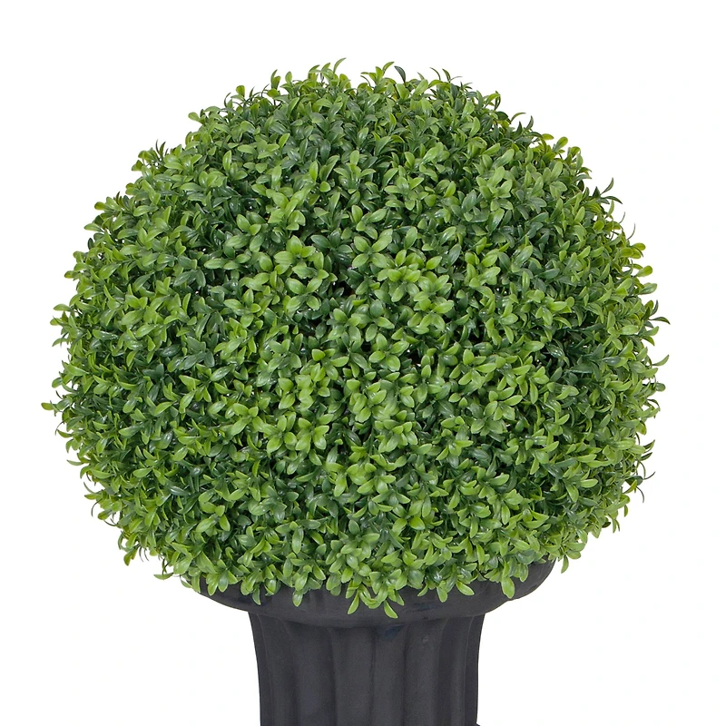 2ft. Single Ball Topiary Boxwood Artificial Tree in Decorative Urn