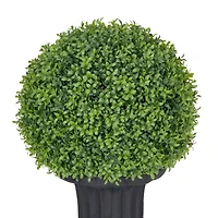 2ft. Single Ball Topiary Boxwood Artificial Tree in Decorative Urn