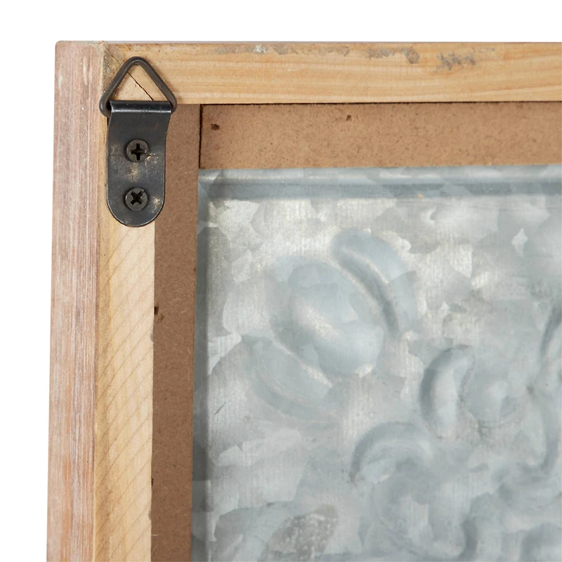 Brown Farmhouse Wood Wall Clock, 36" x 36"