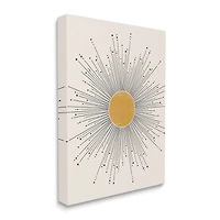Stupell Industries Art Deco Summer Sun Geometric Line Bursts Canvas Wall Art