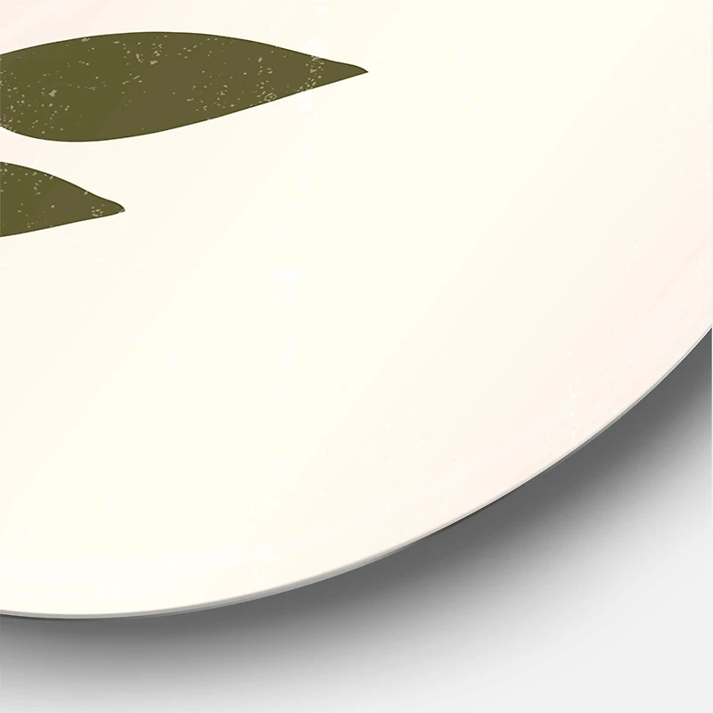 Designart - Abstract Geometrical Sun and Moon With Leaf V