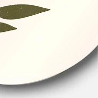 Designart - Abstract Geometrical Sun and Moon With Leaf V