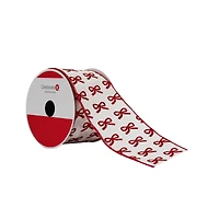 2.5" x 20ft. Red Glitter Bows Wired Ribbon by Celebrate It®