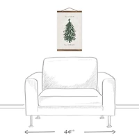 All is Calm All is Bright 12" x 18" Teak Hanging Canvas