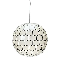 Hello Honey® Capiz Honeycomb Ceiling Light