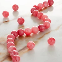 12 Pack:  Pink Quartzite Round Beads, 6mm by Bead Landing™