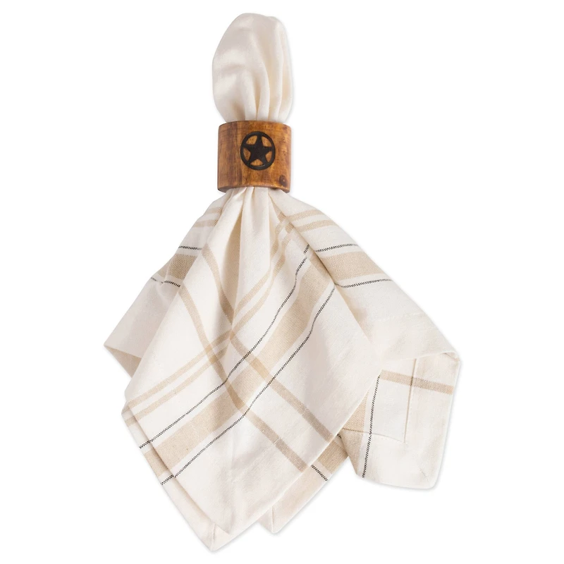 Lone Star Wood Napkin Ring, 6ct.