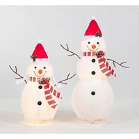 2-Piece Pop-Up Snowmen Sculpture Set