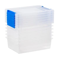 Iris® 2.4 qt. Clear Latching Storage Totes, Set of 6