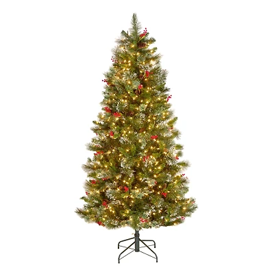 6.5ft. Pre-Lit Wintry Pine® Artificial Christmas Tree, Clear Lights