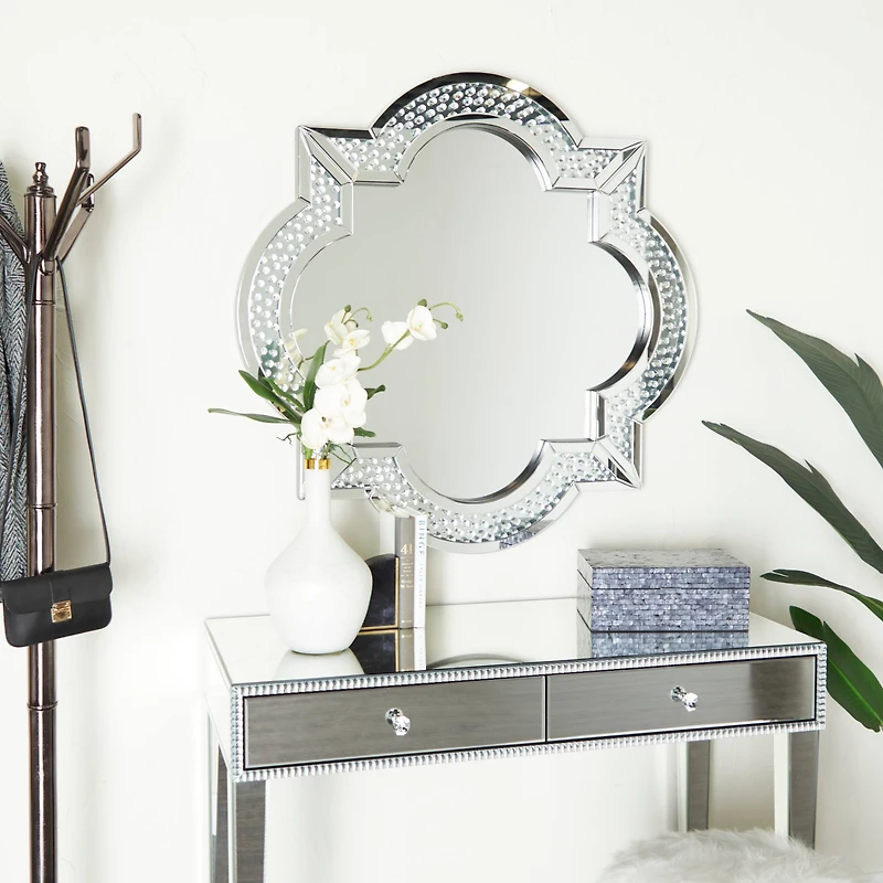 Silver Glam Wall Mirror, 39" x 2" x 39"