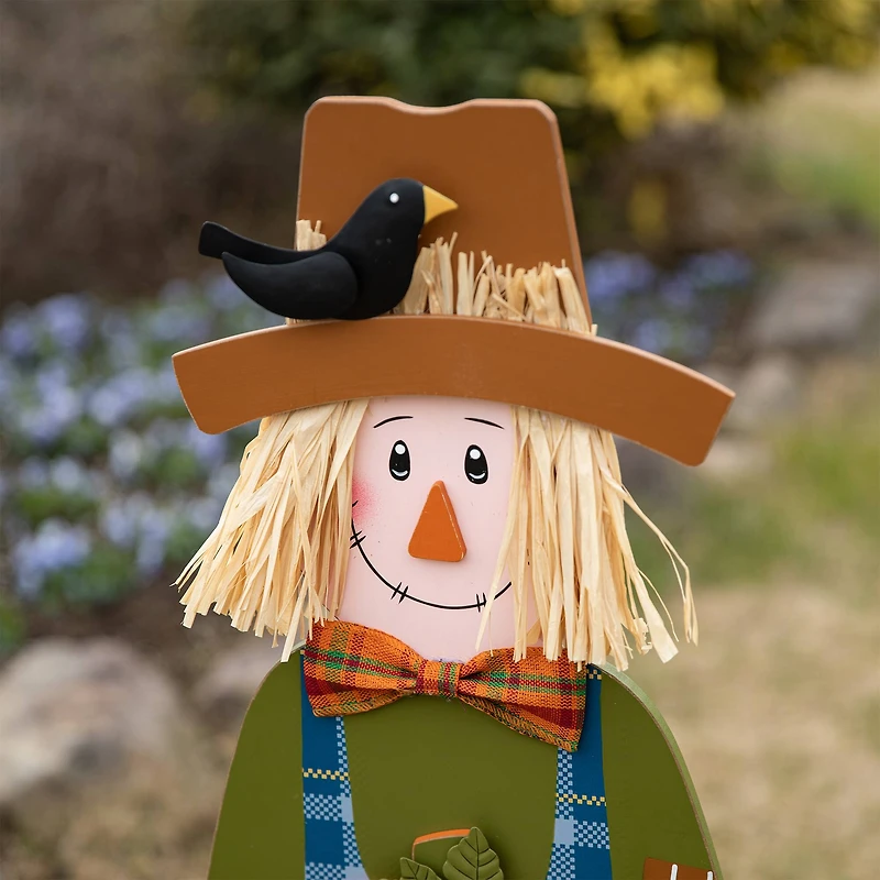 Glitzhome® 48" Fall Wooden Scarecrow Yard Stake
