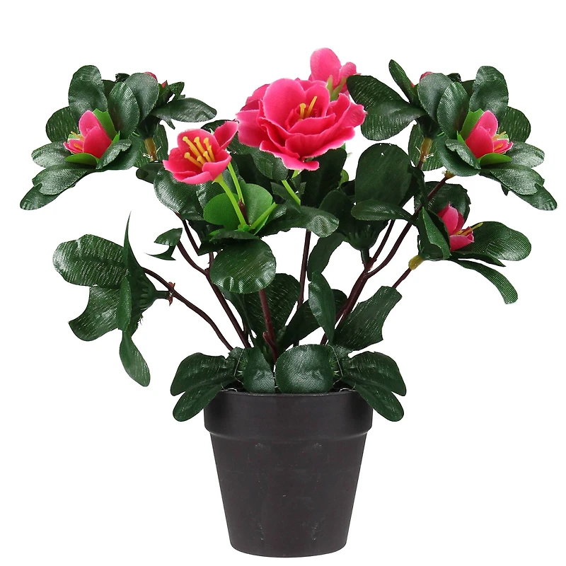 7.5" Pink Potted Artificial Spring Rose Plant