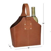 Tan Modern Wine Holder, 10" x 6" x 13"