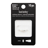 4mm Crystal AB Navette Glue-On Austrian Crystals by Bead Landing™, 10ct.