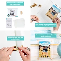 Wexel Art Clear Acrylic Tabletop Floating Picture Frame with Silver Hardware