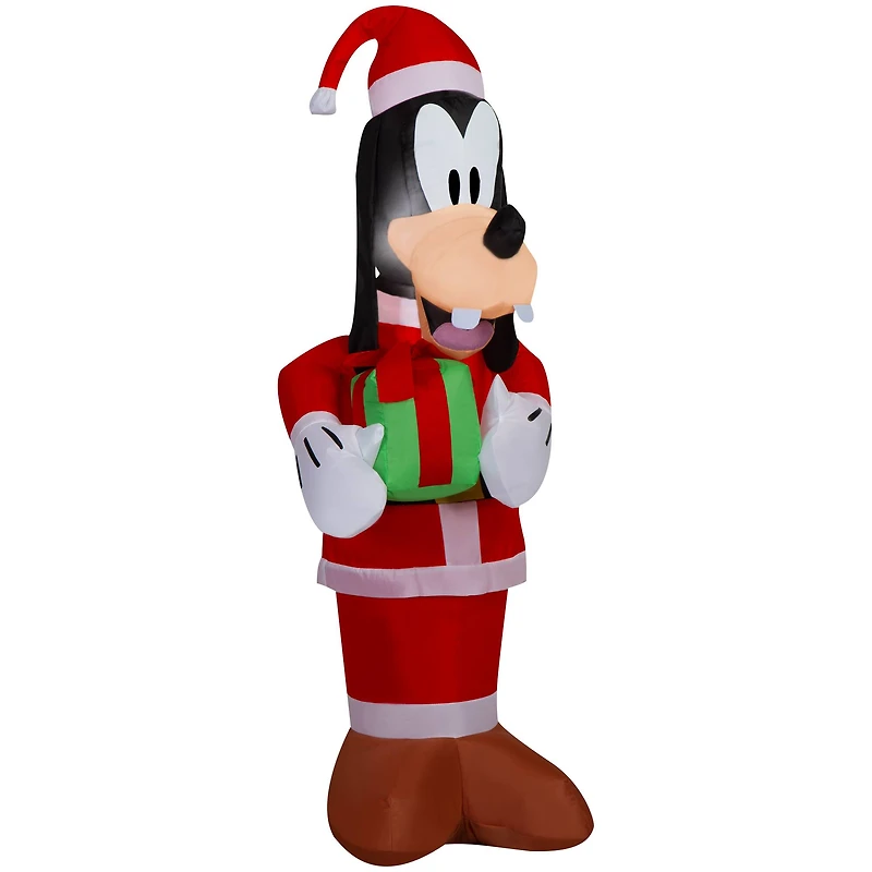 4ft. Airblown® Inflatable Christmas Goofy in Santa Suit