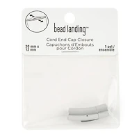 Rhodium Cord End Cap Closure Set by Bead Landing™