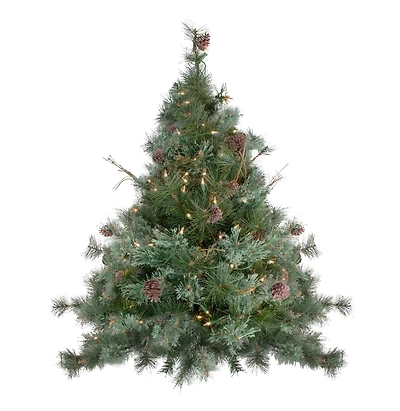 3ft. Pre-Lit Country Mixed Pine Artificial Christmas Wall or Door Tree, Clear Lights