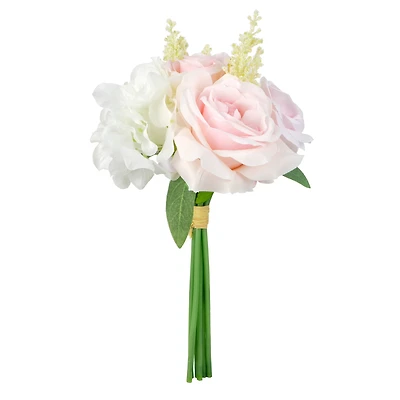 12" Pink Rose & Cream Hydrangea Mix by Ashland®