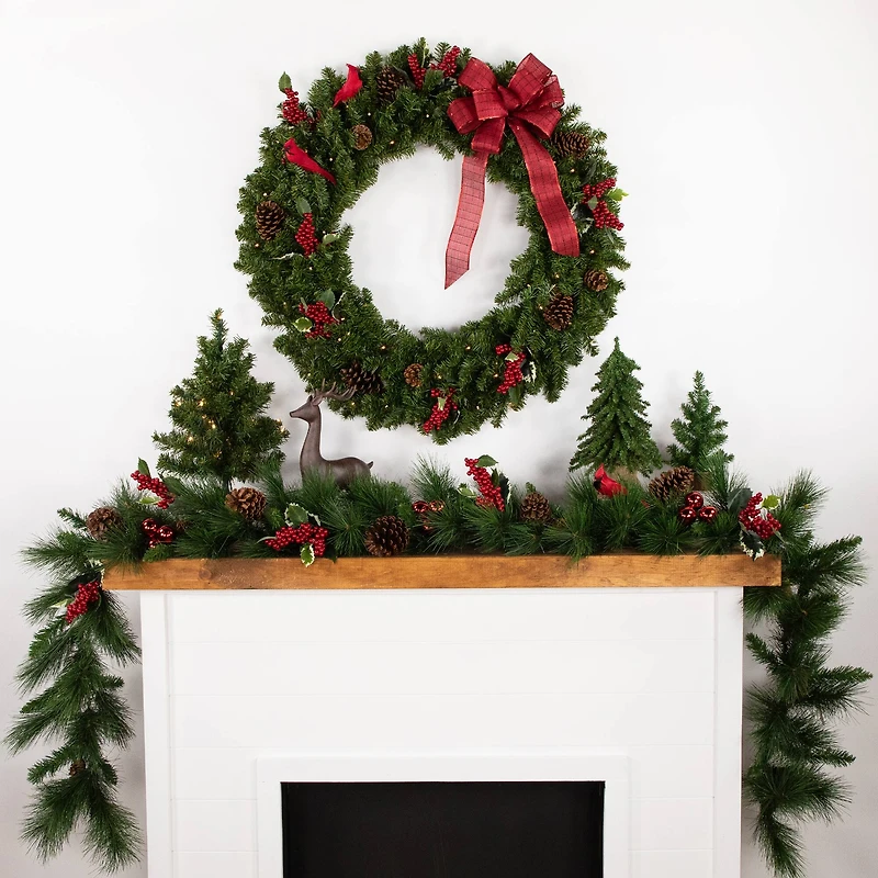 36" LED Canadian Pine Artificial Christmas Wreath