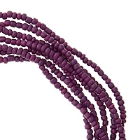 Purple Glass Medium Rondelle Seed Beads, 6/0 by Bead Landing™