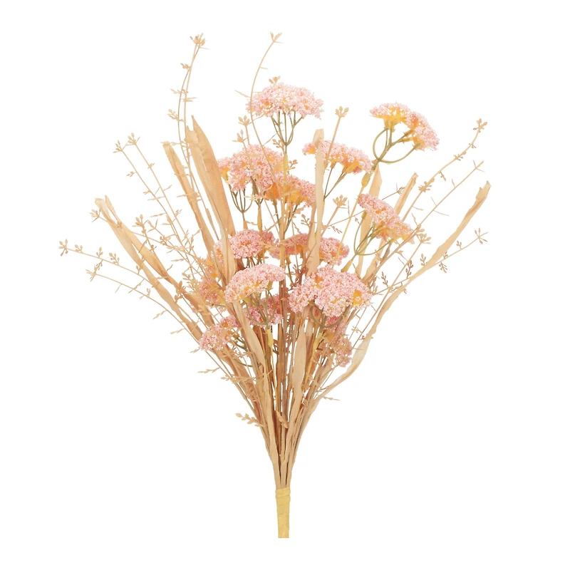 20.5" Blush Floral Grass Bush, 2ct.