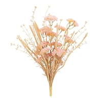 20.5" Blush Floral Grass Bush, 2ct.
