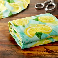 Blue & Yellow Lemon Cotton Fabric Bundle by Loops & Threads™
