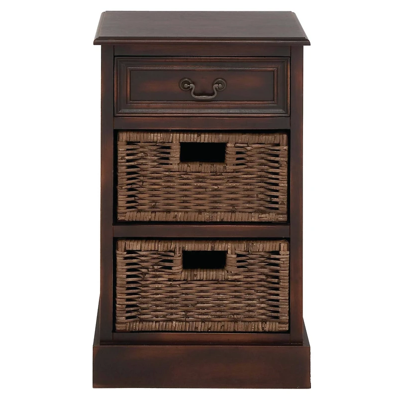 28'' Maroon Traditional Wood Storage Unit