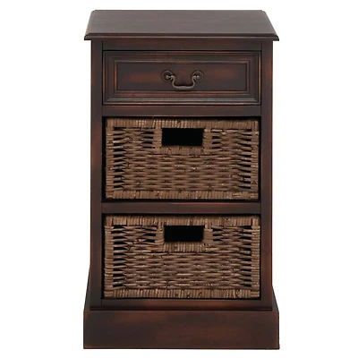 28'' Maroon Traditional Wood Storage Unit