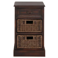 28'' Maroon Traditional Wood Storage Unit