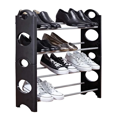 Simplify 12-Pair Stackable Shoe Caddy Rack