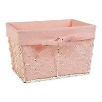 DII® Blush Pink Lined Chicken Wire Basket Set