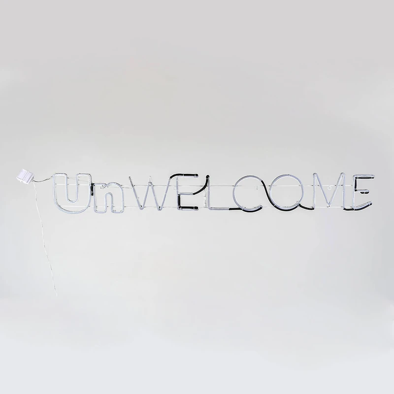50" Halloween Unwelcome Neon Style Sign