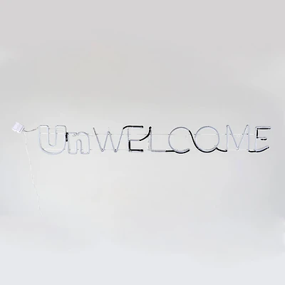 50" Halloween Unwelcome Neon Style Sign