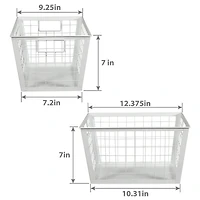 12.5" White Wire Multifunctional Basket