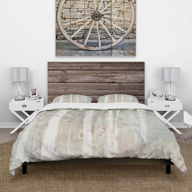 Designart 'A Woodland Walk into the Forest V' Farmhouse Bedding Set