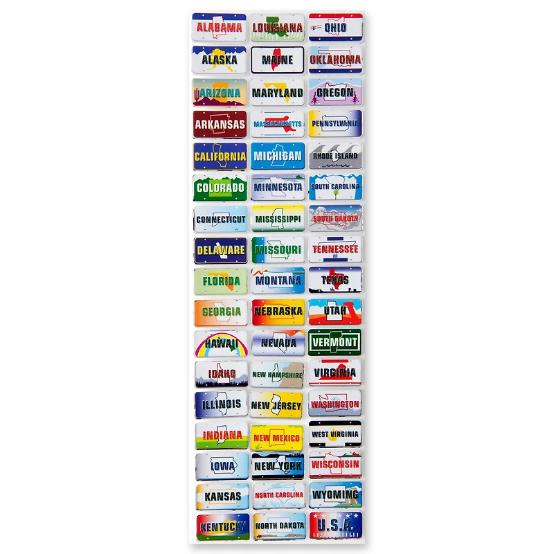 Dimensional License Plate Stickers by Recollections™