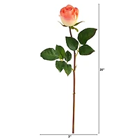 Peach & Cream Rose Bud Stem, 6ct.
