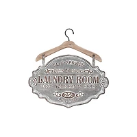 Gray Laundry Room Metal Farmhouse Sign Wall Decor