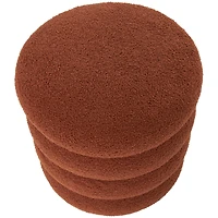 17" Copper Fabric Geometric Bubble Shaped Boucle Stool