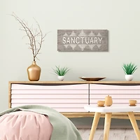 Stupell Industries Rustic Sanctuary Text with Paisley Country Pattern Canvas Wall Art
