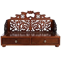 18" Antiquarian Floral Tracery Desktop Book Organizer