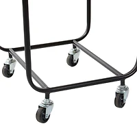 Black Contemporary Metal Storage Cart, 26" x 19"