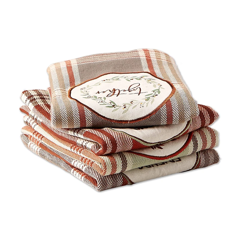 DII® Plaid Thanksgiving Cozy Picnic Dishtowel Set