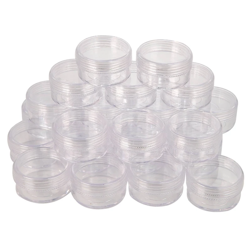 The Beadsmith® 9.5'' x 6.5'' x 1'' Clear Storage Box with Jars