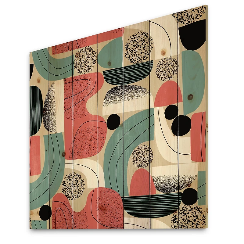 Designart - Retro Shapes With Abstract Suns and Moons III